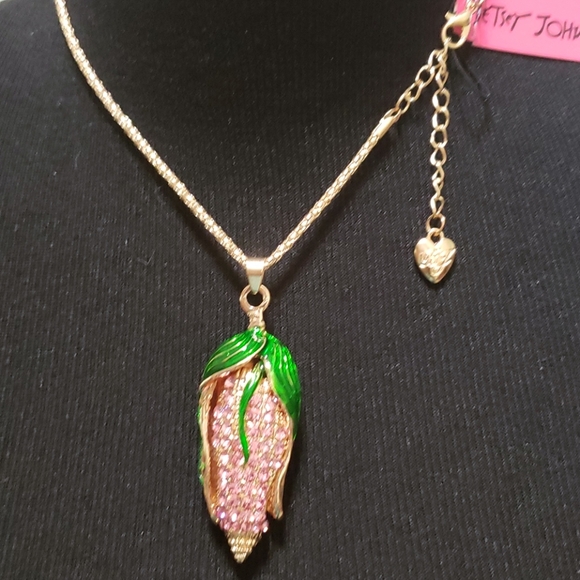 NWT CRYSTAL CORN COB NECKLACE BY BETSEY JOHNSON - Picture 2 of 5